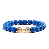 Gym Dumbbells Beads Bracelet Natural Stone Barbell Energy Weights Bracelets for Women Men Couple Pulsera Wristband Jewelry Gift thumbnail 27