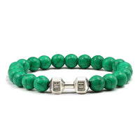 Gym Dumbbells Beads Bracelet Natural Stone Barbell Energy Weights Bracelets for Women Men Couple Pulsera Wristband Jewelry Gift thumbnail 19