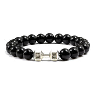 Gym Dumbbells Beads Bracelet Natural Stone Barbell Energy Weights Bracelets for Women Men Couple Pulsera Wristband Jewelry Gift thumbnail 37