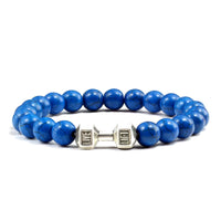 Gym Dumbbells Beads Bracelet Natural Stone Barbell Energy Weights Bracelets for Women Men Couple Pulsera Wristband Jewelry Gift thumbnail 28