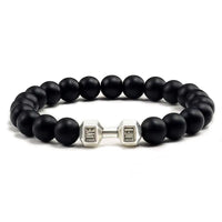 Gym Dumbbells Beads Bracelet Natural Stone Barbell Energy Weights Bracelets for Women Men Couple Pulsera Wristband Jewelry Gift thumbnail 22