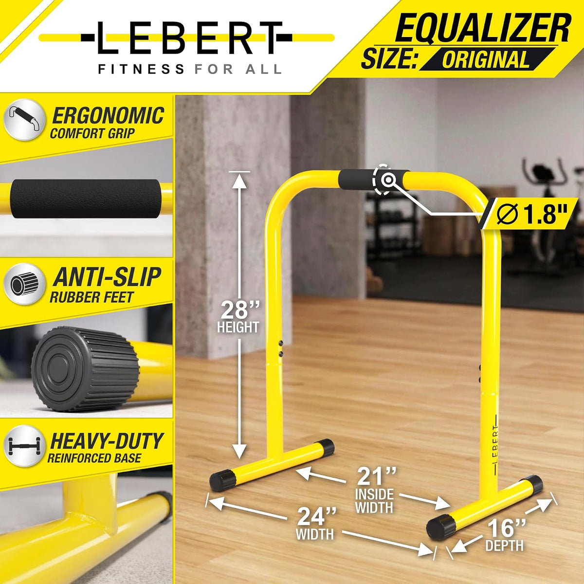 Lebert Equalizer Total Body Strengthener Dip Station Standard & XL