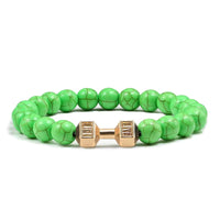 Gym Dumbbells Beads Bracelet Natural Stone Barbell Energy Weights Bracelets for Women Men Couple Pulsera Wristband Jewelry Gift thumbnail 35