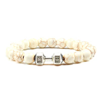 Gym Dumbbells Beads Bracelet Natural Stone Barbell Energy Weights Bracelets for Women Men Couple Pulsera Wristband Jewelry Gift thumbnail 26