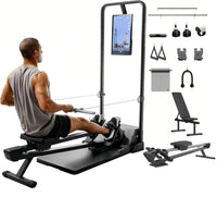 Gym Monster Smart Home Gym, Multifunctional Strength Training Machine, Smith Machine Power Cage Workout Station, Squat Rack Cable Machine, Full Body Fitness Equipment for Home Workout thumbnail 1