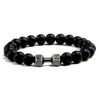 Gym Dumbbells Beads Bracelet Natural Stone Barbell Energy Weights Bracelets for Women Men Couple Pulsera Wristband Jewelry Gift thumbnail 11