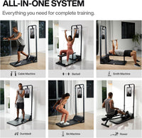 Gym Monster Smart Home Gym, Multifunctional Strength Training Machine, Smith Machine Power Cage Workout Station, Squat Rack Cable Machine, Full Body Fitness Equipment for Home Workout thumbnail 6