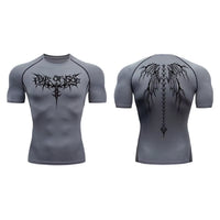 Graphic Compression Shirts for Men Short Sleeve Rash Guard Gym Workout Tshirt Tees Athletic Quick Dry Baselayer Undershirts Tops thumbnail 13