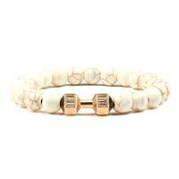 Gym Dumbbells Beads Bracelet Natural Stone Barbell Energy Weights Bracelets for Women Men Couple Pulsera Wristband Jewelry Gift thumbnail 25