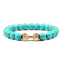 Gym Dumbbells Beads Bracelet Natural Stone Barbell Energy Weights Bracelets for Women Men Couple Pulsera Wristband Jewelry Gift thumbnail 33