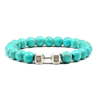 Gym Dumbbells Beads Bracelet Natural Stone Barbell Energy Weights Bracelets for Women Men Couple Pulsera Wristband Jewelry Gift thumbnail 34