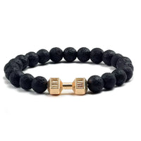 Gym Dumbbells Beads Bracelet Natural Stone Barbell Energy Weights Bracelets for Women Men Couple Pulsera Wristband Jewelry Gift thumbnail 23