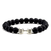 Gym Dumbbells Beads Bracelet Natural Stone Barbell Energy Weights Bracelets for Women Men Couple Pulsera Wristband Jewelry Gift thumbnail 24