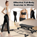 Sliding Ski Simulator With Resistance Bands - Indoor Skiing Fitness Equipment For Home Gym, With Resistance Bands & Non-Slip Base, Full-Body Cardio Training Machine For Core, Leg & Arm Workout 2