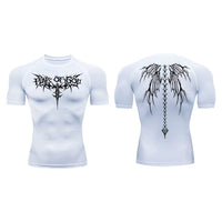 Graphic Compression Shirts for Men Short Sleeve Rash Guard Gym Workout Tshirt Tees Athletic Quick Dry Baselayer Undershirts Tops thumbnail 15