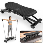 Sliding Ski Simulator With Resistance Bands - Indoor Skiing Fitness Equipment For Home Gym, With Resistance Bands & Non-Slip Base, Full-Body Cardio Training Machine For Core, Leg & Arm Workout 1