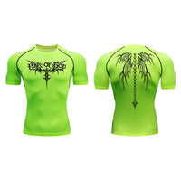 Graphic Compression Shirts for Men Short Sleeve Rash Guard Gym Workout Tshirt Tees Athletic Quick Dry Baselayer Undershirts Tops thumbnail 12