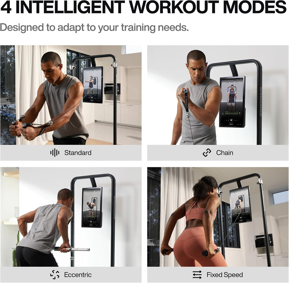 Gym Monster Smart Home Gym, Multifunctional Strength Training Machine, Smith Machine Power Cage Workout Station, Squat Rack Cable Machine, Full Body Fitness Equipment for Home Workout