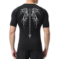 Graphic Compression Shirts for Men Short Sleeve Rash Guard Gym Workout Tshirt Tees Athletic Quick Dry Baselayer Undershirts Tops thumbnail 4