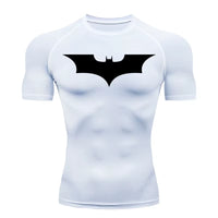 Bat Print Compression Shirts for Men Summer Short Sleeve Rash Guard Gym Workout Running Tshirt Athletic Quick Dry Tees Tops thumbnail 10