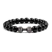 Gym Dumbbells Beads Bracelet Natural Stone Barbell Energy Weights Bracelets for Women Men Couple Pulsera Wristband Jewelry Gift thumbnail 9