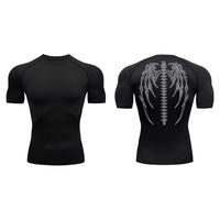 Graphic Compression Shirts for Men Short Sleeve Rash Guard Gym Workout Tshirt Tees Athletic Quick Dry Baselayer Undershirts Tops thumbnail 8
