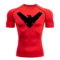Graphic Short Sleeve Compression Shirts for Men Gym Workout Running Tshirts Summer Sporty Quick Dry Tees Baselayers Undershirts thumbnail 11