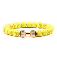 Gym Dumbbells Beads Bracelet Natural Stone Barbell Energy Weights Bracelets for Women Men Couple Pulsera Wristband Jewelry Gift thumbnail 29