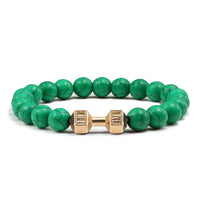 Gym Dumbbells Beads Bracelet Natural Stone Barbell Energy Weights Bracelets for Women Men Couple Pulsera Wristband Jewelry Gift thumbnail 18